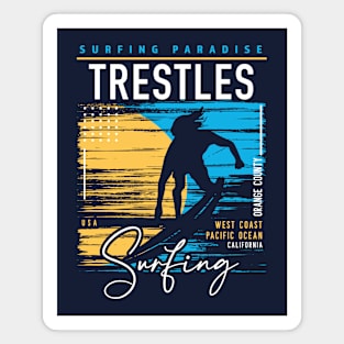 Retro Trestles Beach Surfing // Surfers Paradise // Surf California Magnet